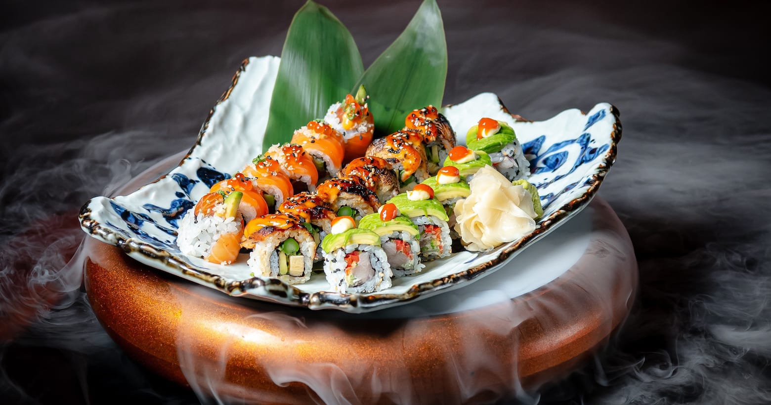 seleção de sushi